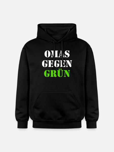 Omas gegen grün - Gildan Unisex Softstyle® Midweight Hoodie - Schwarz