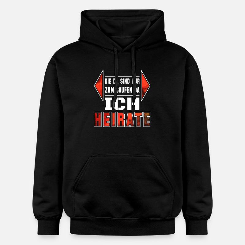 JGA Buvant côté centre - Sweat à capuche Softstyle® Gildan Unisexe - noir