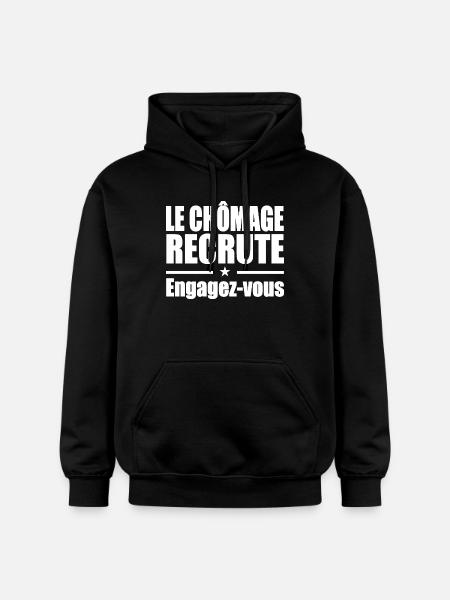 Le Chômage Engagez-vous - Sweat à capuche Softstyle® Gildan Unisexe - noir