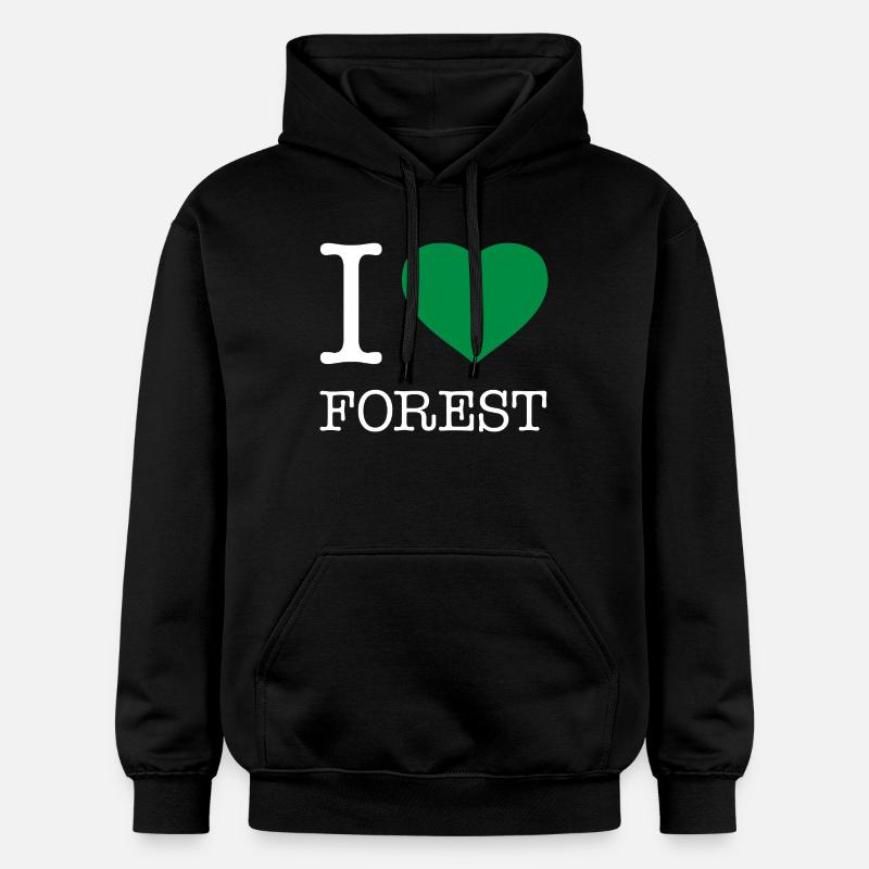 J’ADORE LA FORÊT - Sweat à capuche Softstyle® Gildan Unisexe - noir