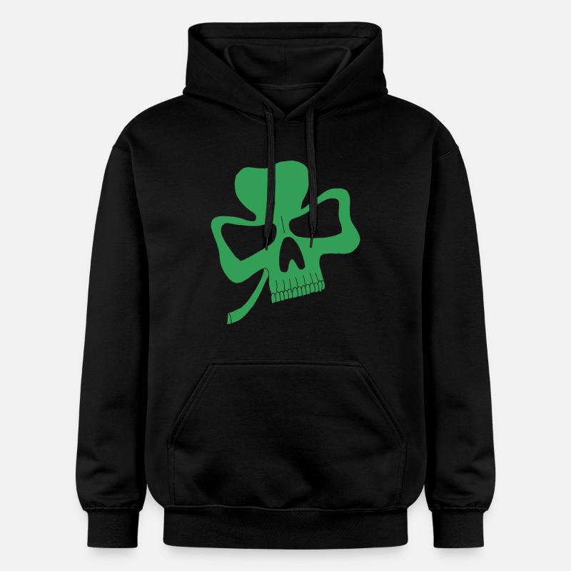 Crâne de trèfle - Sweat à capuche Softstyle® Gildan Unisexe - noir