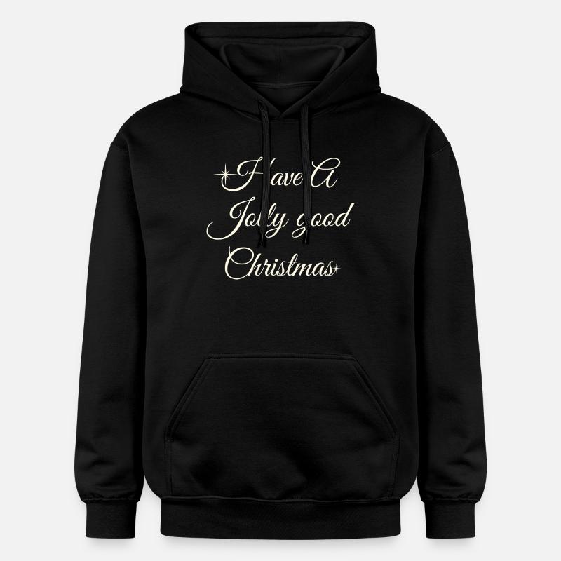 Have A Jolly Christmas Script - Gildan Unisex Softstyle® Midweight Hoodie - black