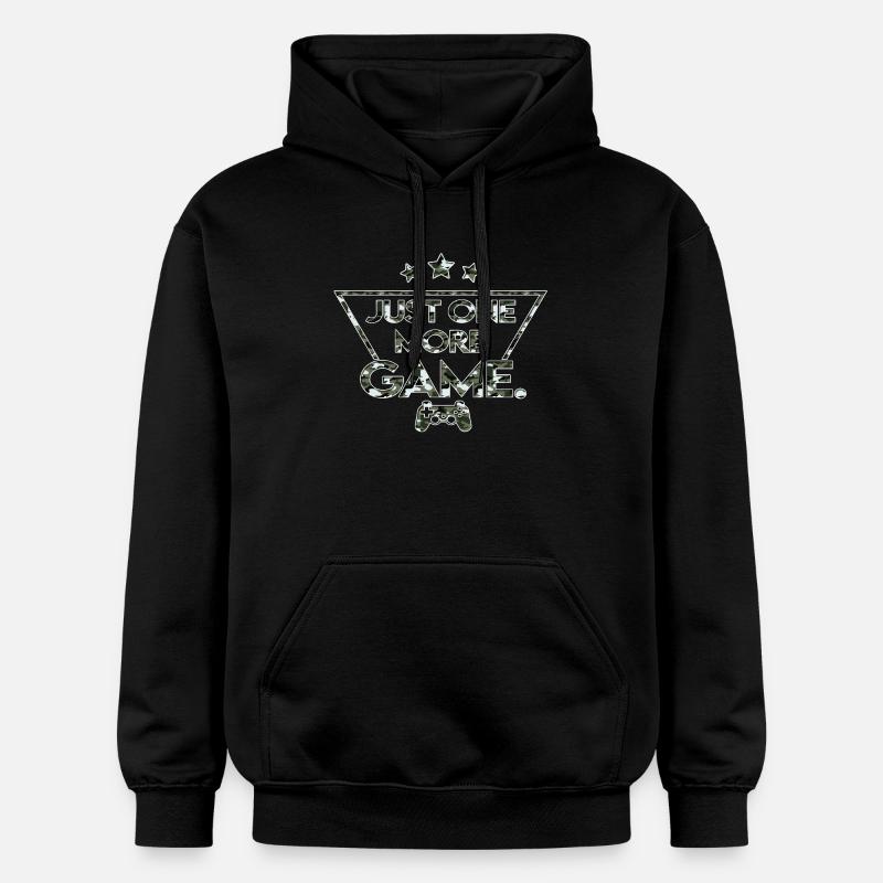 Just_one_more_game_ _camouflage_black_white - Sweat à capuche Softstyle® Gildan Unisexe - noir