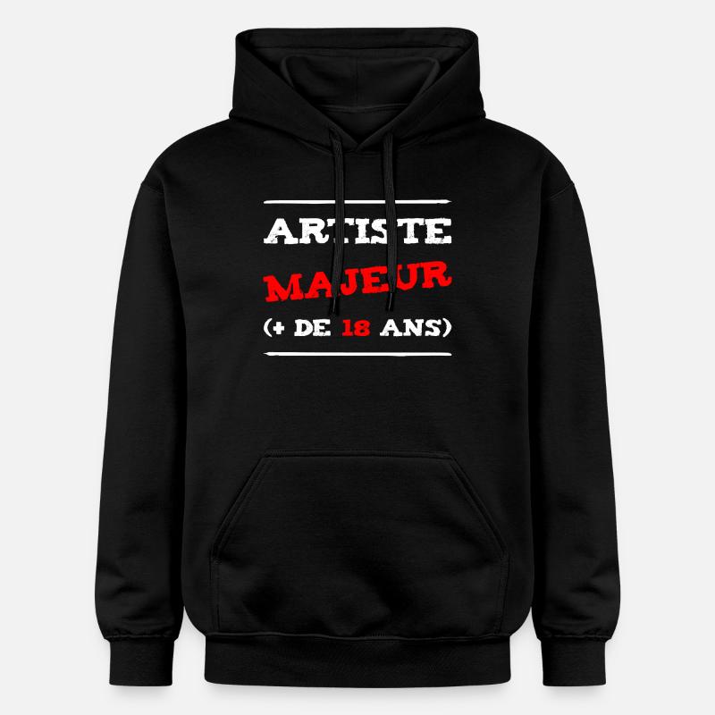 ARTISTE MAJEUR (+ DE 18 ANS) !  - Sweat à capuche Softstyle® Gildan Unisexe - noir