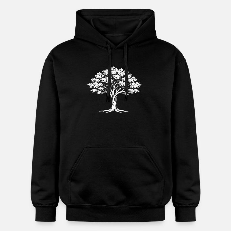 Silhouette de l’Arbre de Vie - Sweat à capuche Softstyle® Gildan Unisexe - noir