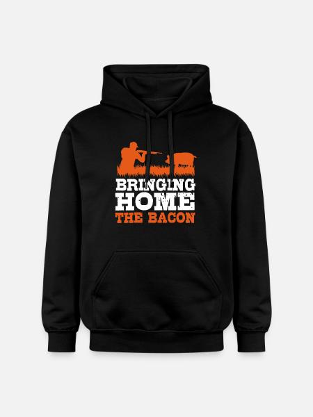 Wild boar hunting - Gildan Unisex Softstyle® Midweight Hoodie - black