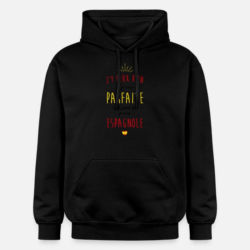 Je suis espagnole - Sweat à capuche Softstyle® Gildan Unisexe - noir