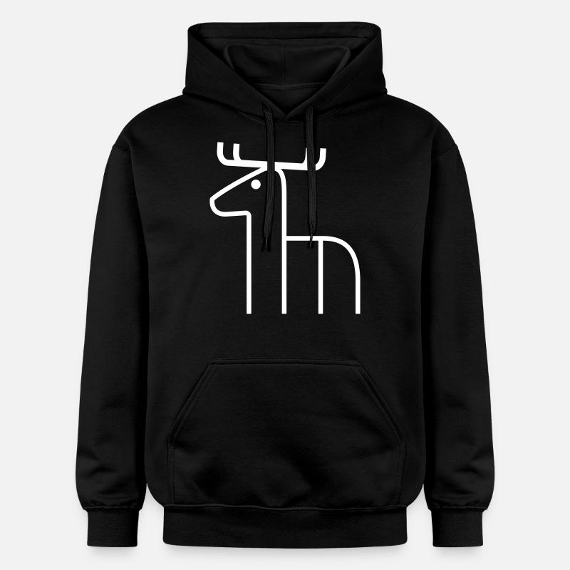 Hirsch - Gildan Unisex Softstyle® Midweight Hoodie - Schwarz