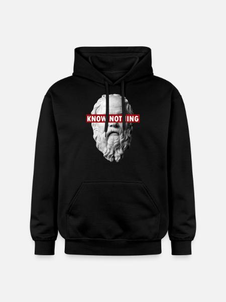 KNOW NOTHING SOCRATES - Gildan Unisex Softstyle® Midweight Hoodie - black