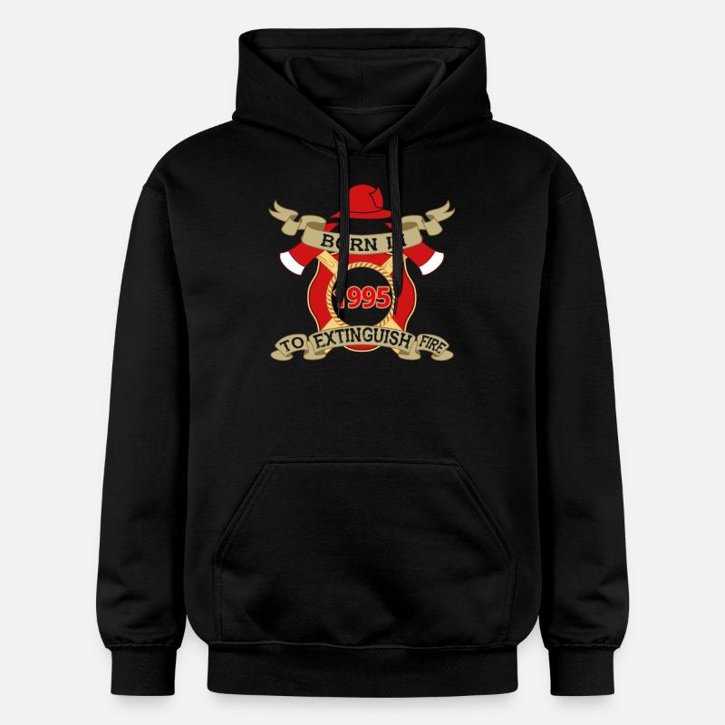 Né en 1995 pompiers incendie - Sweat à capuche Softstyle® Gildan Unisexe - noir