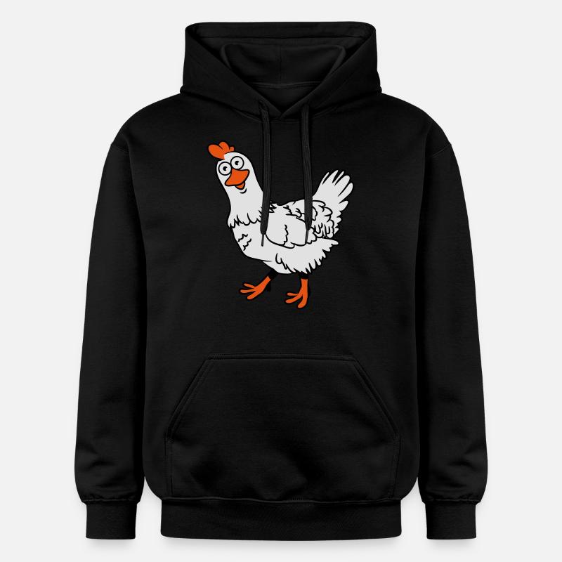 Oiseau poulet drôle - Sweat à capuche Softstyle® Gildan Unisexe - noir