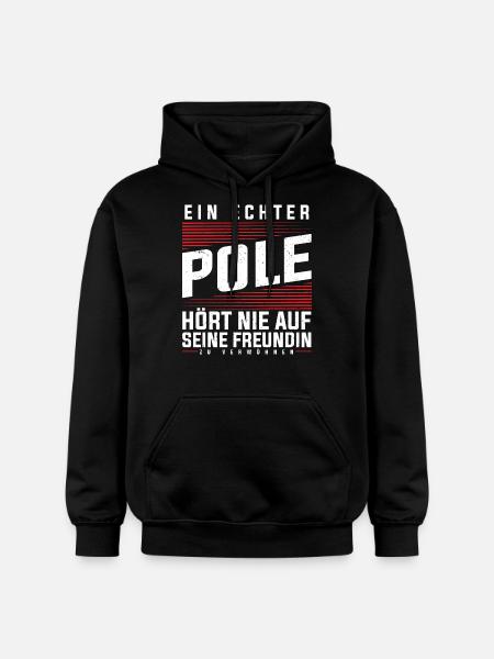 Polen - Ein Echter Pole - Gildan Unisex Softstyle® Midweight Hoodie - Schwarz