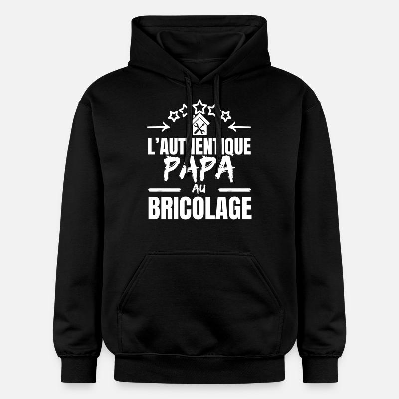 L' AUTHENTIQUE PAPA BRICOLEUR - Sweat à capuche Softstyle® Gildan Unisexe - noir