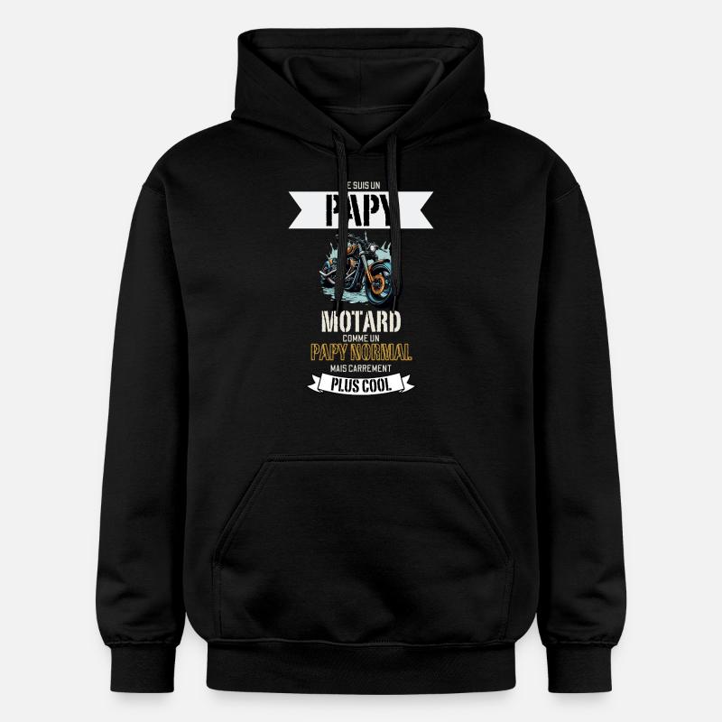Opa Biker Stoff Witz - Gildan Unisex Softstyle® Midweight Hoodie - Schwarz