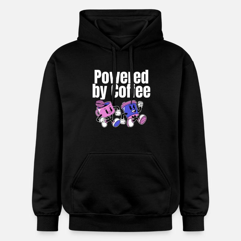 Powered by Coffee - Gildan Unisex Softstyle® Midweight Hoodie - Schwarz