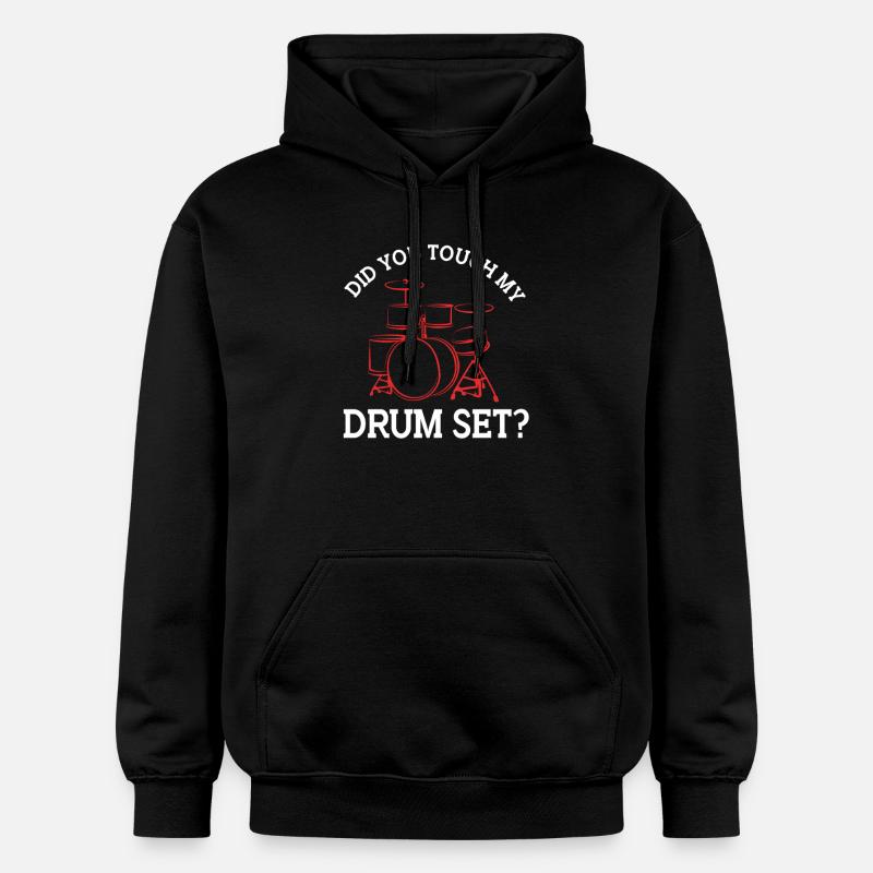 Drummer Drumsticks Drums - Gildan Unisex Softstyle® Midweight Hoodie - black