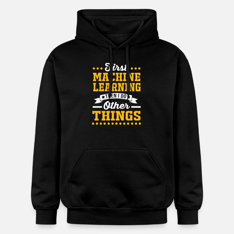 Programmer Coder GPT - Gildan Unisex Softstyle® Midweight Hoodie - black