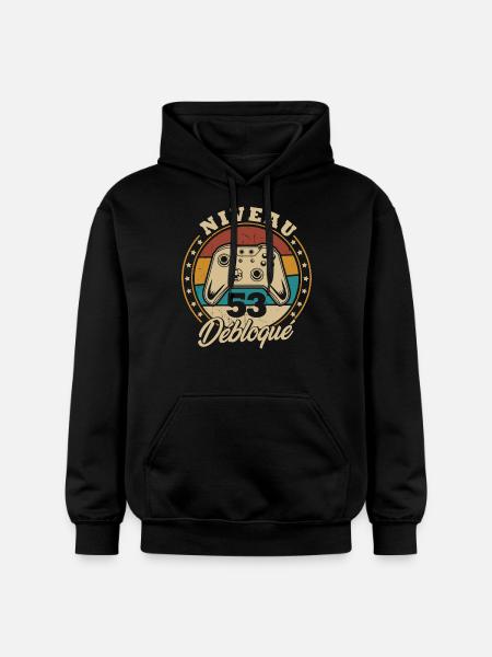 Niveau 53 débloque - Sweat à capuche Softstyle® Gildan Unisexe - noir