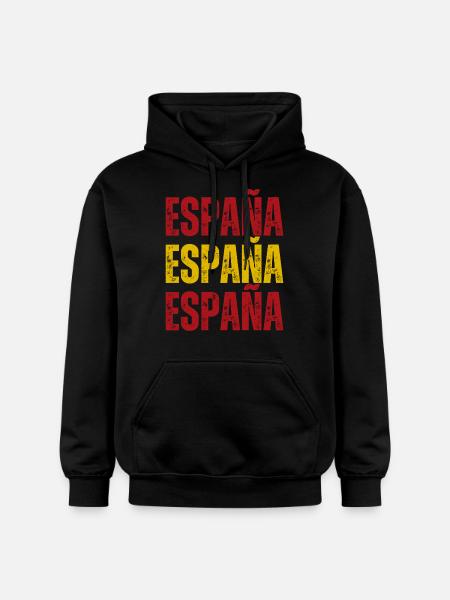 Flag of Spain, Spanish pride - Gildan Unisex Softstyle® Midweight Hoodie - black