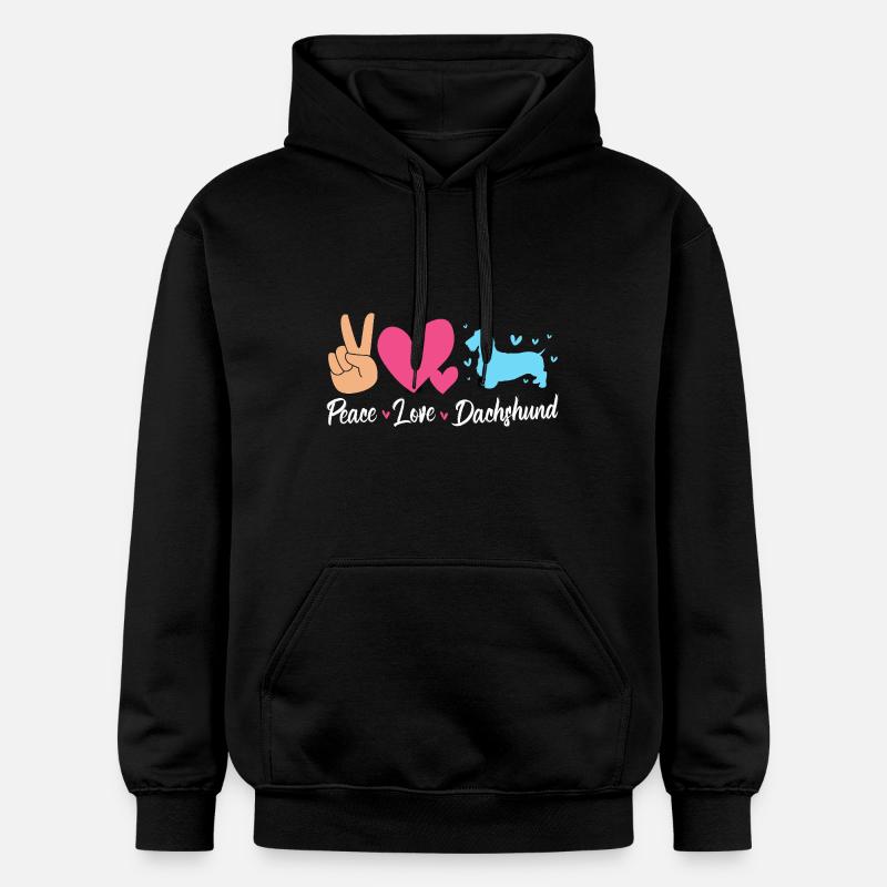 Teckel à poil dur Teckel - Sweat à capuche Softstyle® Gildan Unisexe - noir