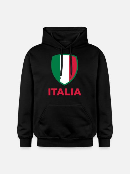 National flag of Italy - Gildan Unisex Softstyle® Midweight Hoodie - black