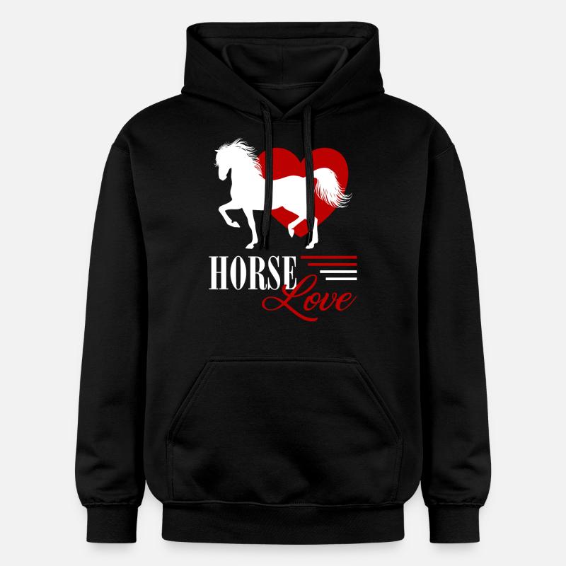 Amour du cheval - Sweat à capuche Softstyle® Gildan Unisexe - noir