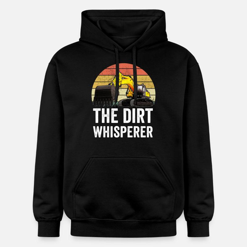 Ouvrier du bâtiment excavatrice - Sweat à capuche Softstyle® Gildan Unisexe - noir