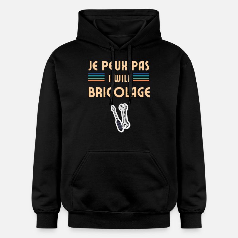 Je peux pas jai bricolage - Sweat à capuche Softstyle® Gildan Unisexe - noir