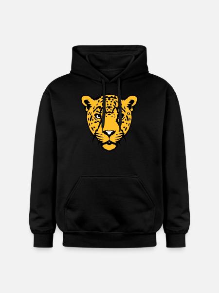 cheetah wild animal 18 - Gildan Unisex Softstyle® Midweight Hoodie - black