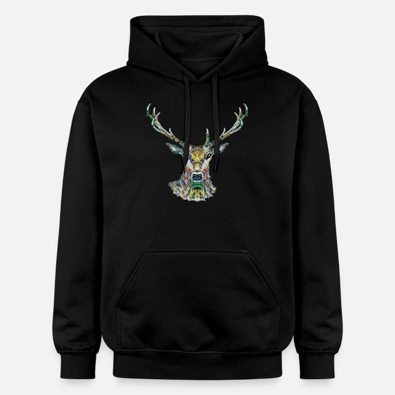 cerf - Sweat à capuche Softstyle® Gildan Unisexe - noir