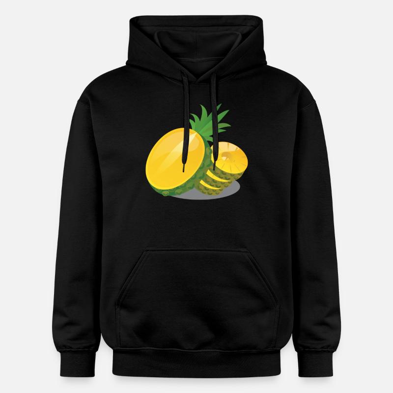 Ananas en tranches - Sweat à capuche Softstyle® Gildan Unisexe - noir