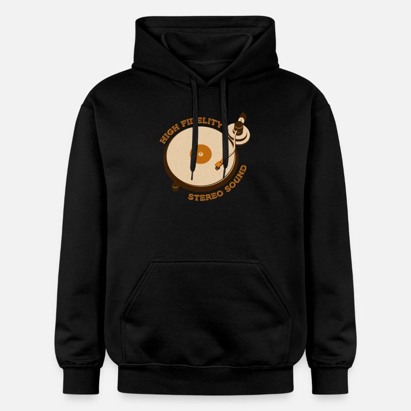 Reto Plattenspieler - Sweat à capuche Softstyle® Gildan Unisexe - noir