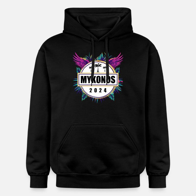 L’équipe de Mykonos 2024 - Sweat à capuche Softstyle® Gildan Unisexe - noir