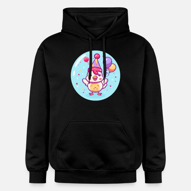 Poulet Anniversaire Bébé - Sweat à capuche Softstyle® Gildan Unisexe - noir