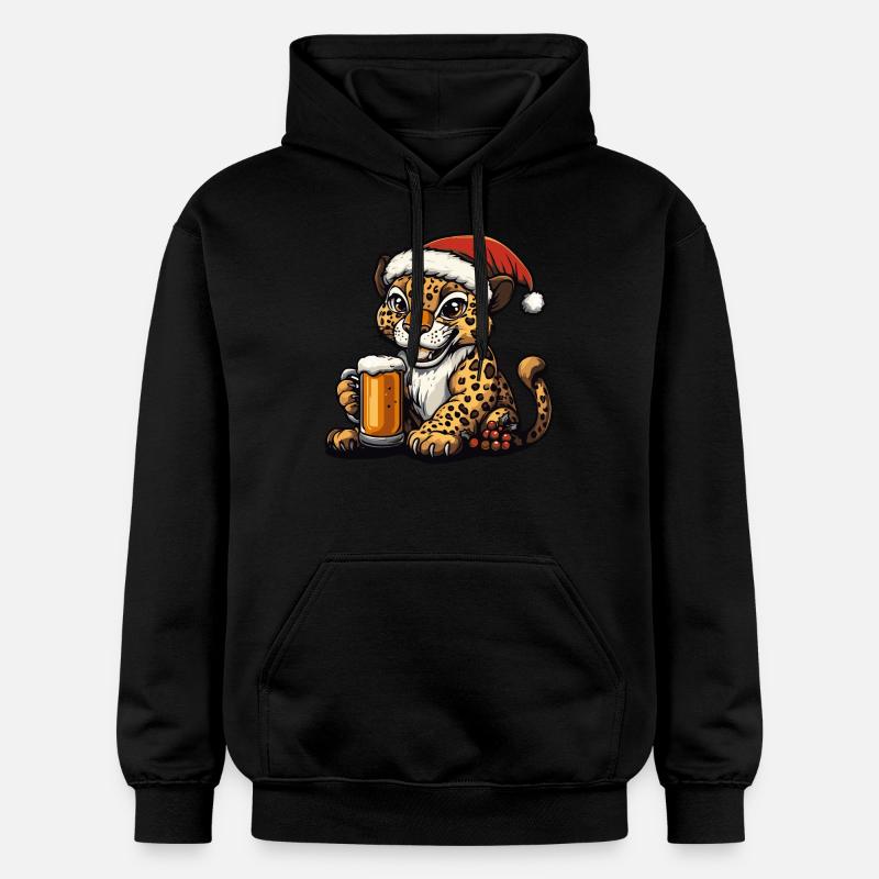 Bière Leopard Noël Noël - Sweat à capuche Softstyle® Gildan Unisexe - noir