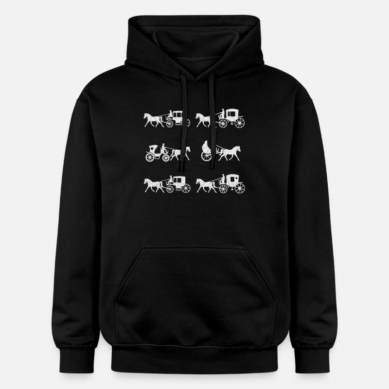 Calèche avec cocher - Sweat à capuche Softstyle® Gildan Unisexe - noir
