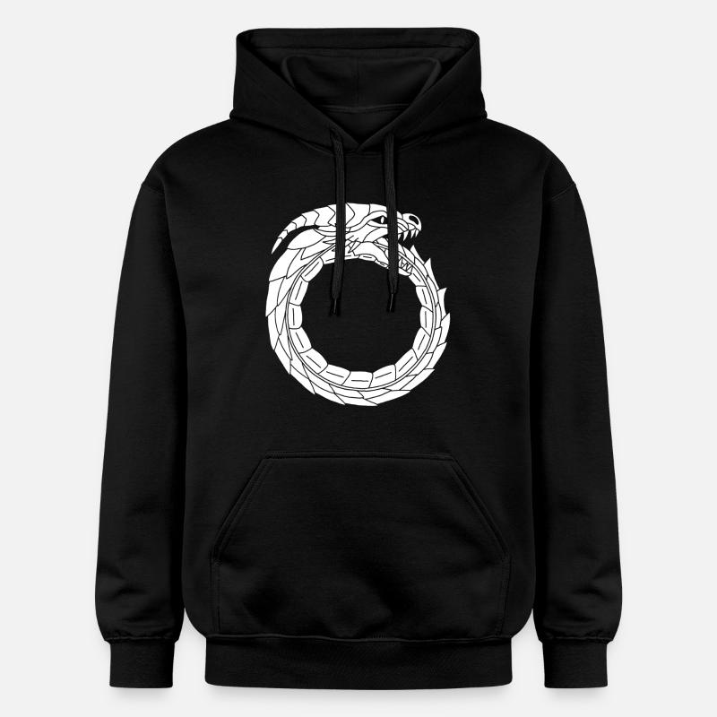 Dragon blanc dévoreur - Sweat à capuche Softstyle® Gildan Unisexe - noir