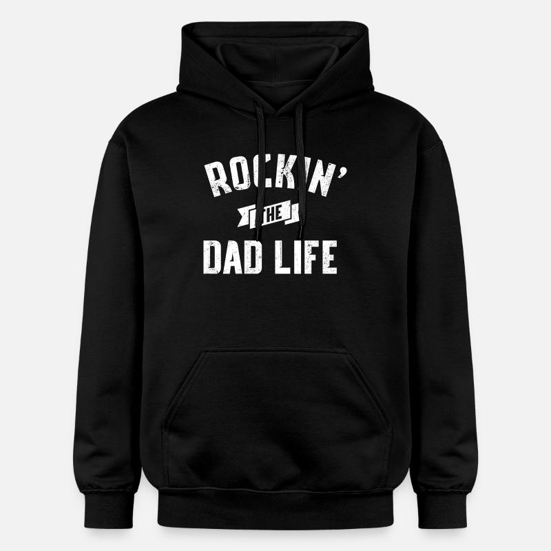 Vie de papa rock - Sweat à capuche Softstyle® Gildan Unisexe - noir