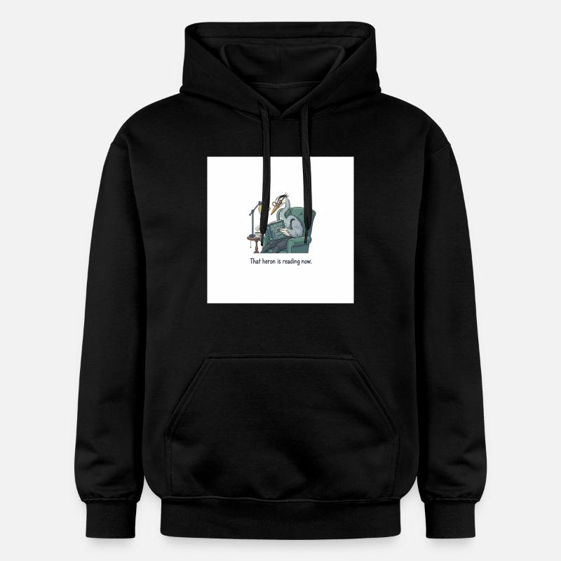 Lecture d’oiseau quantique dans le fauteuil - Sweat à capuche Softstyle® Gildan Unisexe - noir