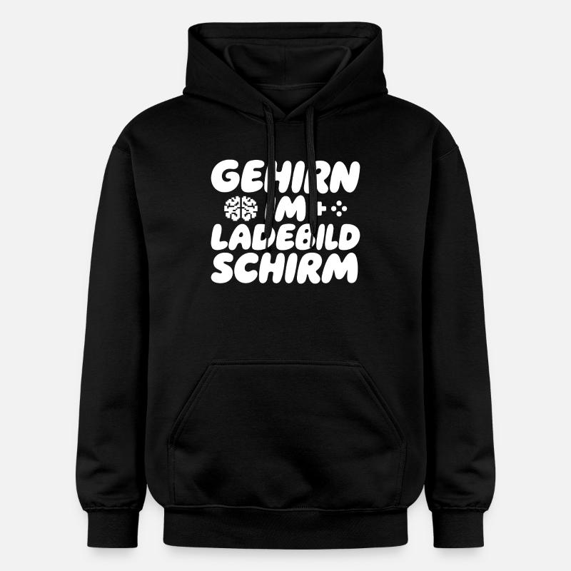 Brain in the loading screen - Gildan Unisex Softstyle® Midweight Hoodie - black