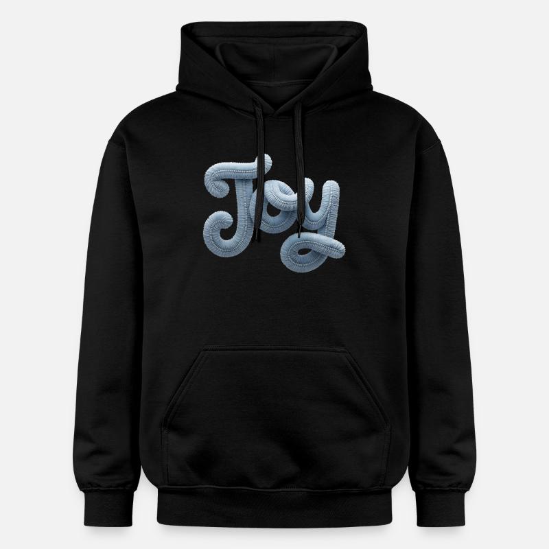 Joy Moderner Patchwork Look - Gildan Unisex Softstyle® Midweight Hoodie - Schwarz