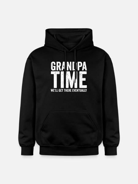 Grandpa time, we'll make it! Funny - Gildan Unisex Softstyle® Midweight Hoodie - black