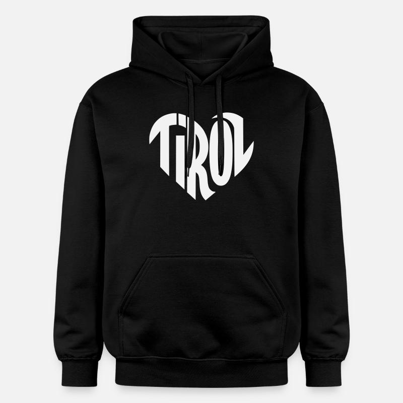 Tirol Herz Typografie - Gildan Unisex Softstyle® Midweight Hoodie - Schwarz