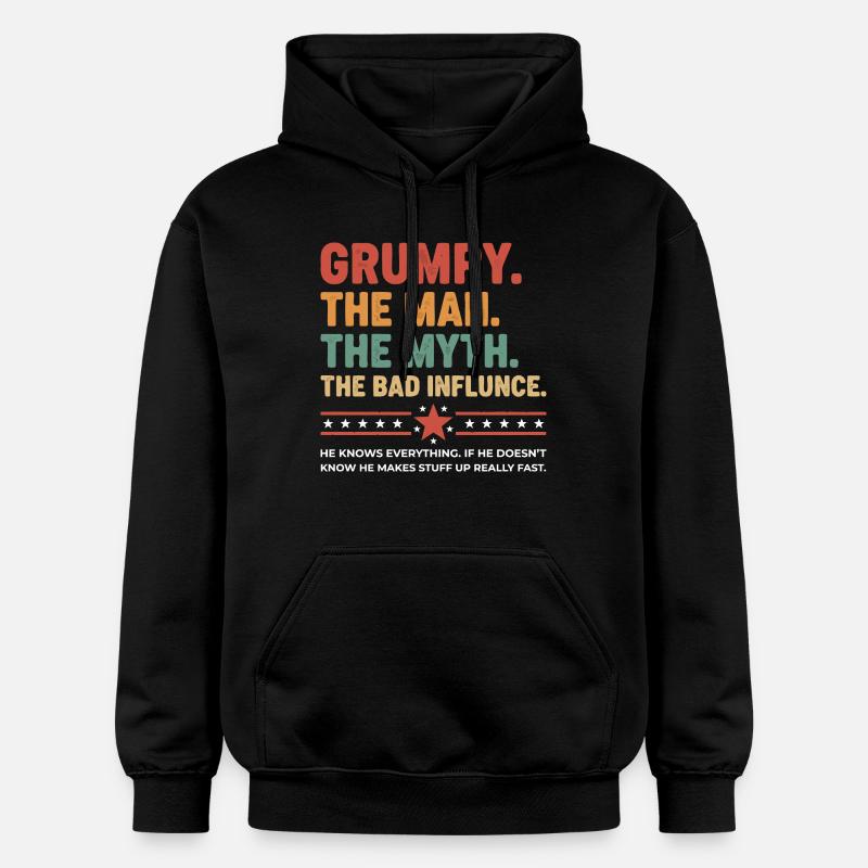 Grumpy – Die Legende & der schlechte Einfluss - Gildan Unisex Softstyle® Midweight Hoodie - Schwarz