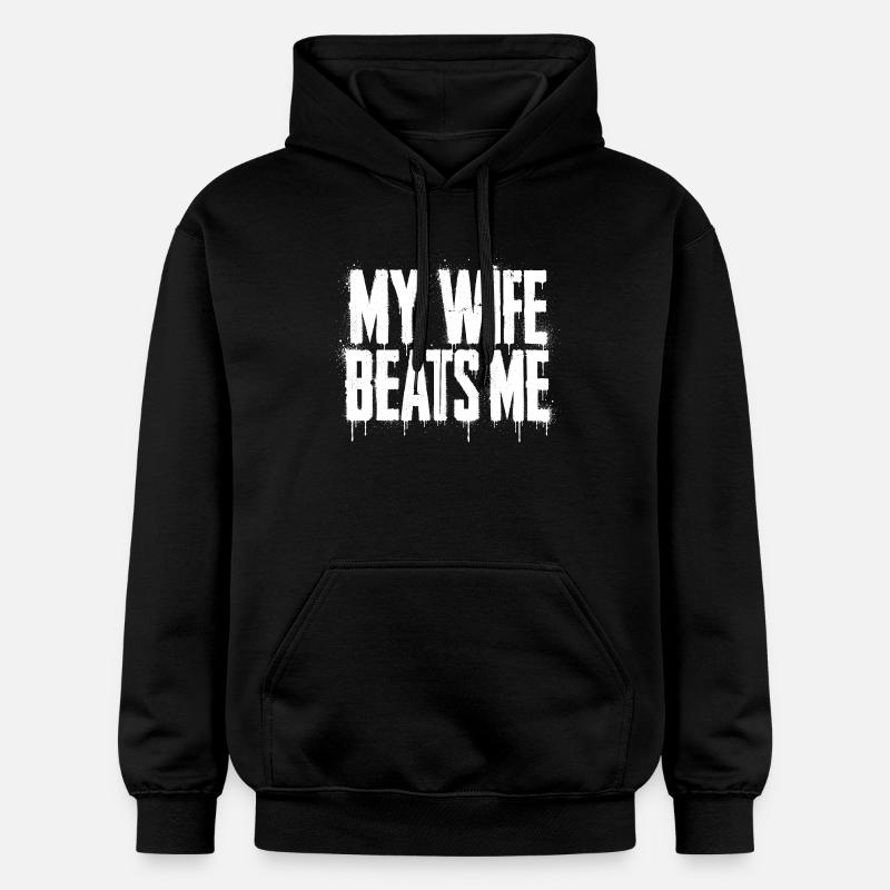 Texte grunge avec des éclaboussures - Sweat à capuche Softstyle® Gildan Unisexe - noir
