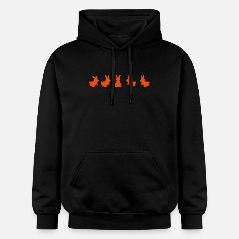 five bunnies (1c) - Sweat à capuche Softstyle® Gildan Unisexe - noir