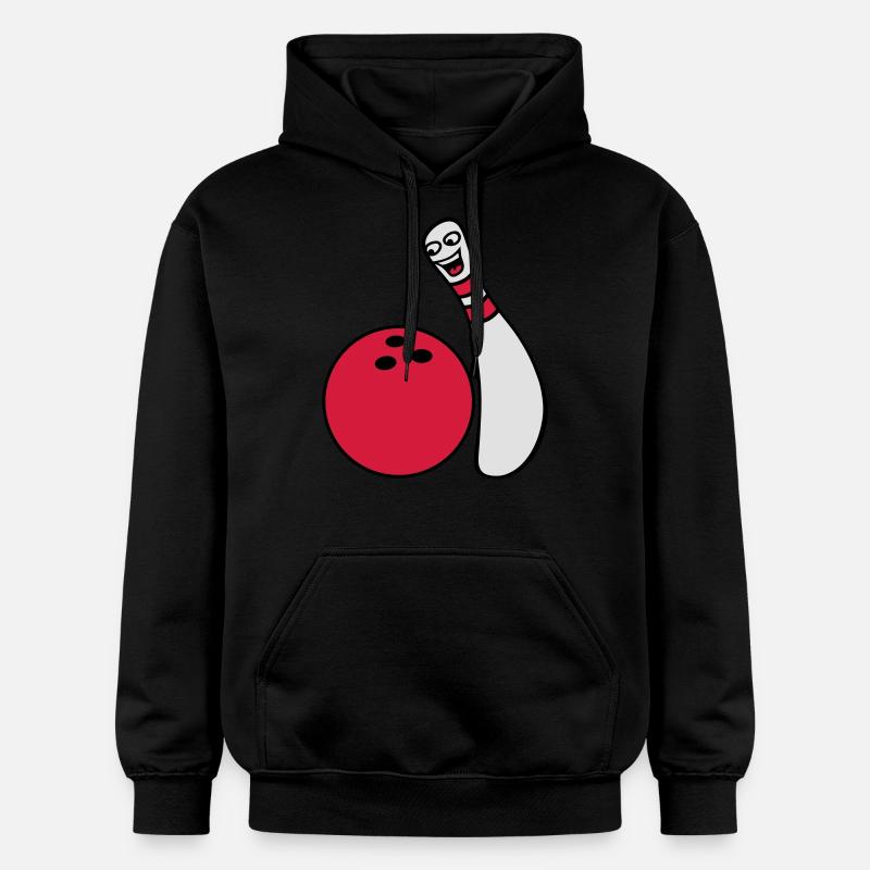 Cheeky Comic Bowling Pin - Sweat à capuche Softstyle® Gildan Unisexe - noir