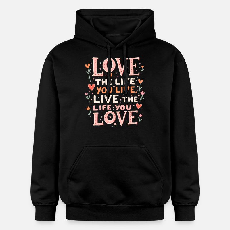 Aimez la vie - Sweat à capuche Softstyle® Gildan Unisexe - noir