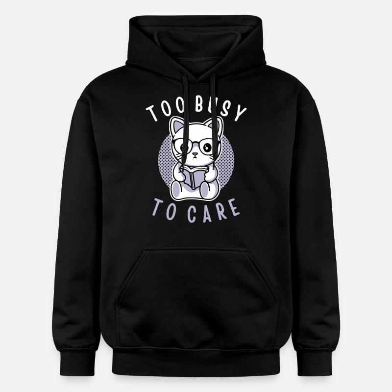 Trop occupé pour s’en soucier - Sweat à capuche Softstyle® Gildan Unisexe - noir