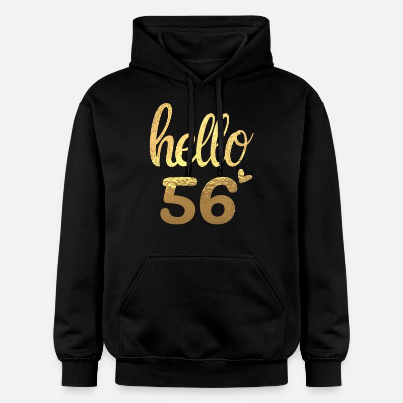 Hello 56 doré - Sweat à capuche Softstyle® Gildan Unisexe - noir